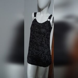 Apt. 9 Black and Gray Patterned Dress